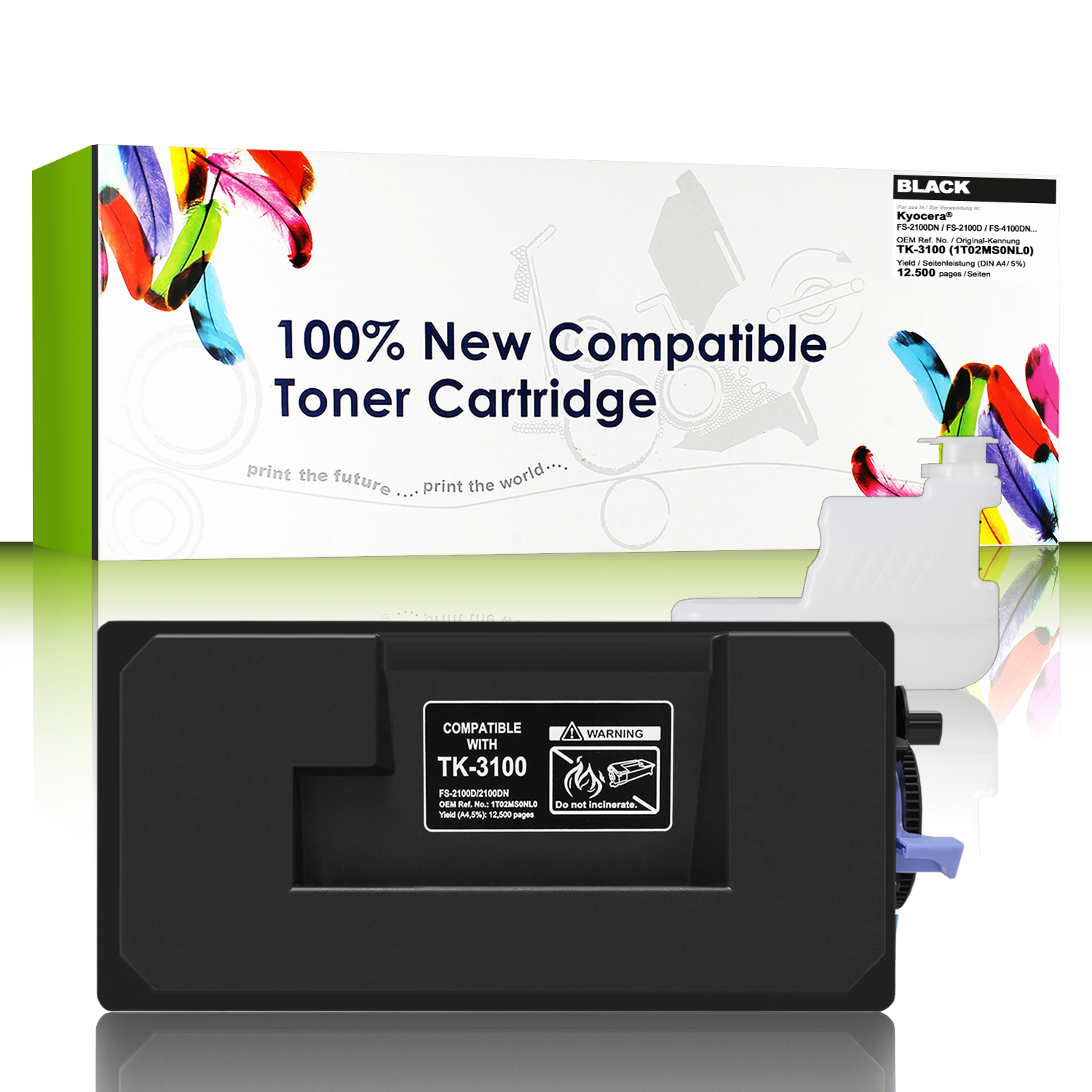 Cartridgeweb Toner kompatibel zu Kyocera/Mita 1T02MS0NL0 TK3100 schwarz 12.500 Seiten