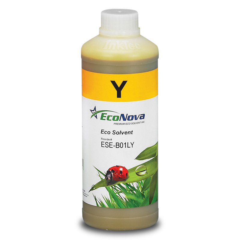 InkTec EcoNova ID - Gelb 1 Liter Flasche - Öko-Lösungsmitteltinte