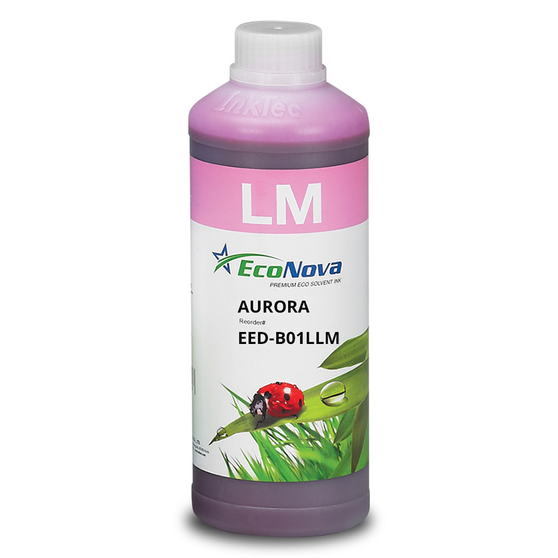 InkTec EcoNova AURORA - Hell Magenta 1 Liter Flasche - Öko-Lösungsmitteltinte