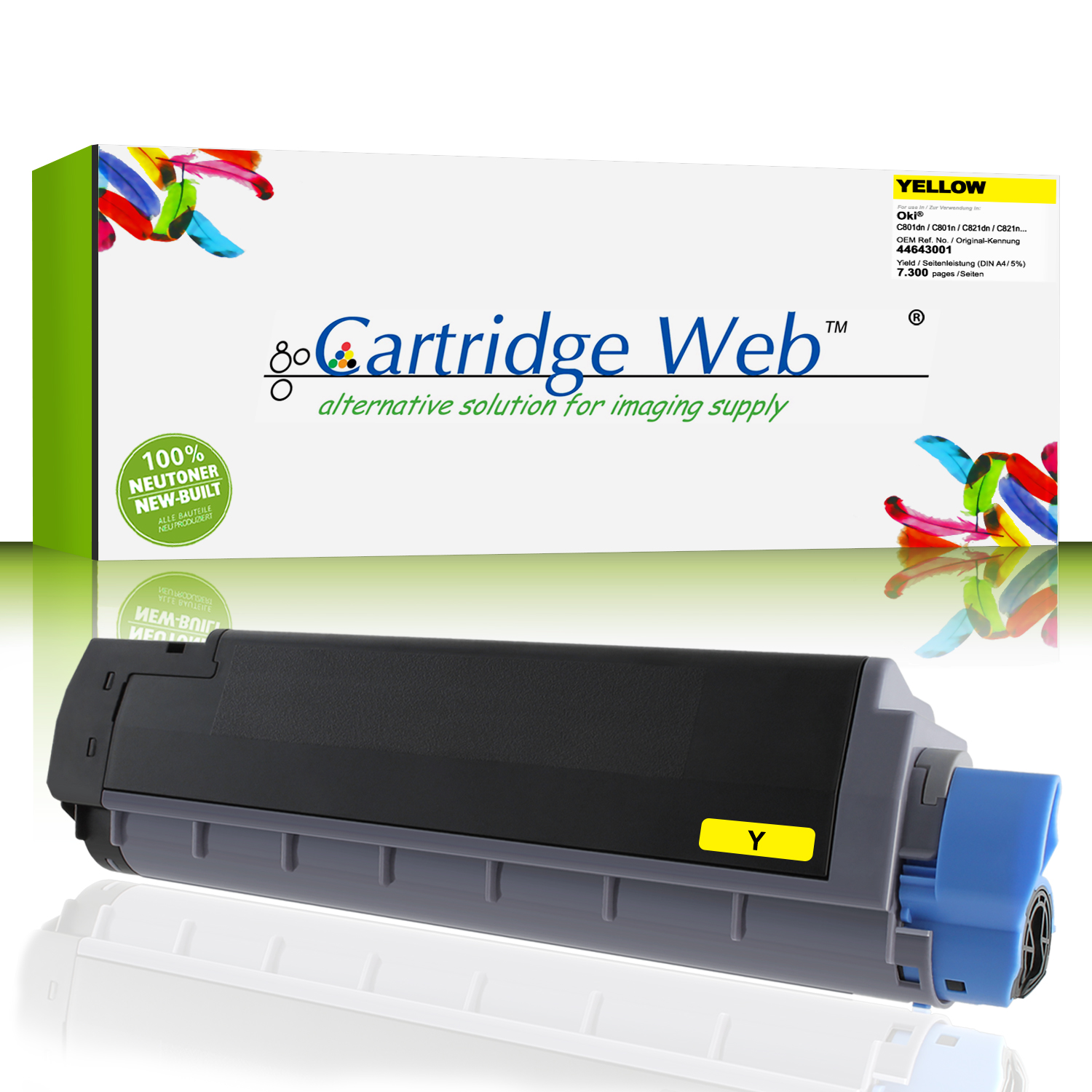 CartridgeWeb Toner kompatibel zu Oki 44643001 gelb 7.300 Seiten
