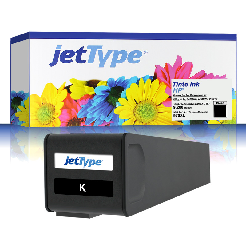 jetType Tinte kompatibel zu HP CN626AE 971XL cyan 6.600 Seiten Große Füllmenge 1 Stück