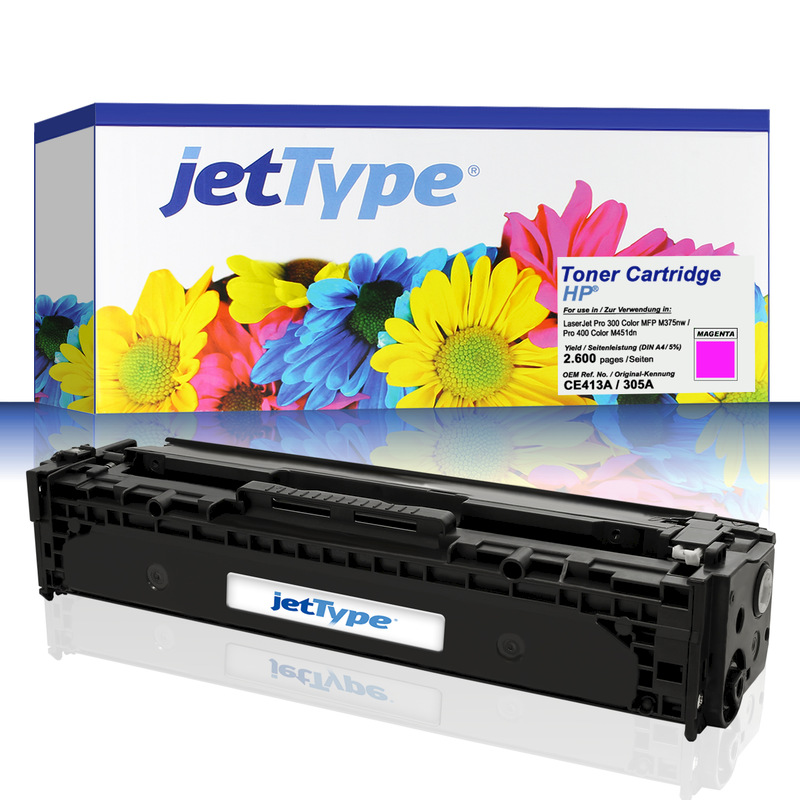 jetType Toner kompatibel zu HP CE410A 305A schwarz 2.200 Seiten 1 Stück