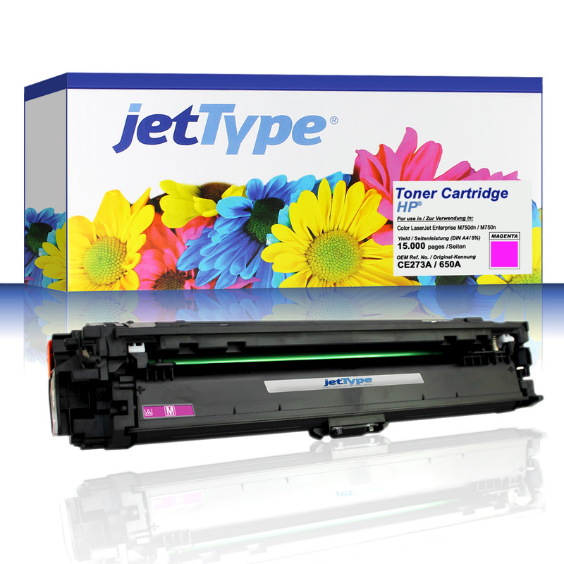 jetType Toner kompatibel zu HP CE273A 650A magenta 15.000 Seiten 1 Stück